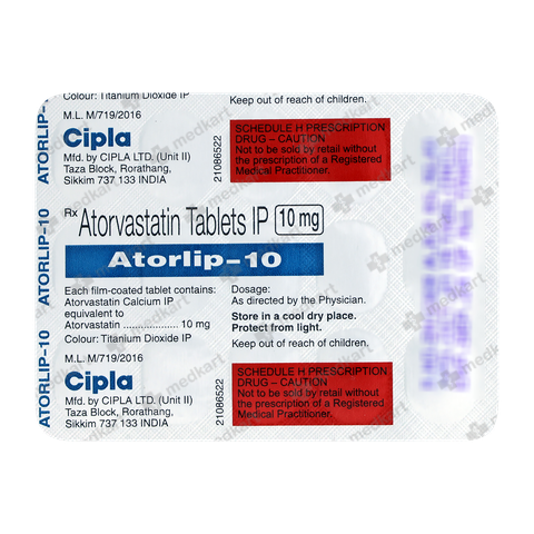 ATORLIP 10MG TABLET 15'S