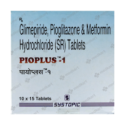 PIOPLUS 1MG TABLET 15'S