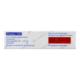 PRAMIPEX 0.25MG TABLET 10'S