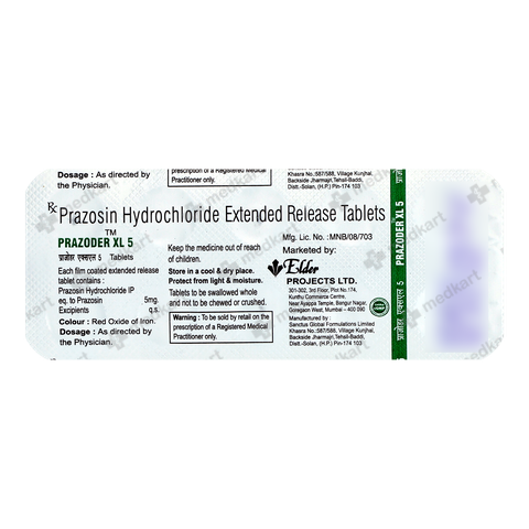 PRAZODER XL 5MG TABLET 10'S