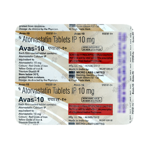 AVAS 10MG TABLET 30'S