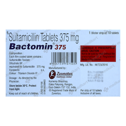 BACTOMIN 375MG TABLET 10'S