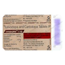 SYNDOPA 110MG TABLET 10'S