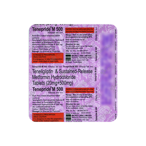 TENEPRIDE M 500MG TABLET 15'S