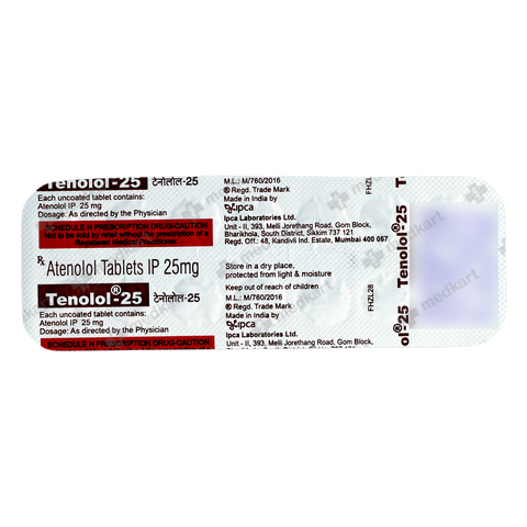 TENOLOL 25MG TABLET 14'S