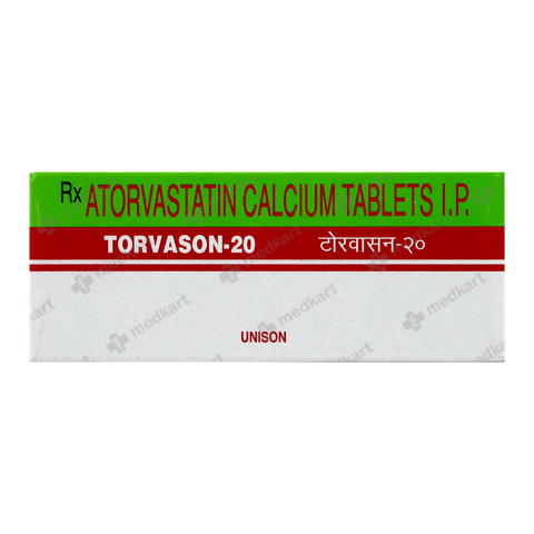 TORVASON 20MG TABLET 10'S