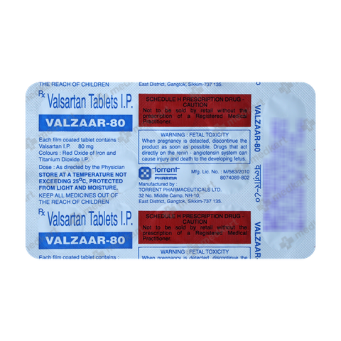 VALZAAR 80MG TABLET 15'S