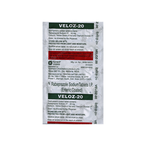 VELOZ 20MG TABLET 15'S