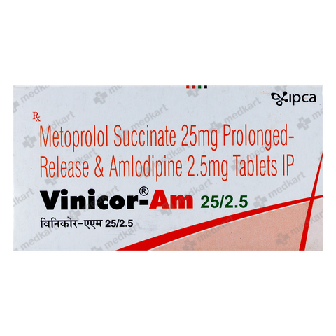 VINICOR AM 25/2.5MG TABLET 10'S