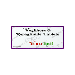 VOGLI RAPID 0.3/1MG TABLET 10'S