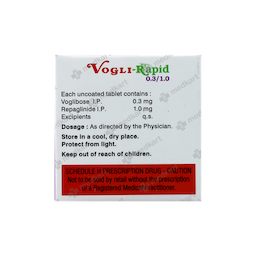 VOGLI RAPID 0.3/1MG TABLET 10'S