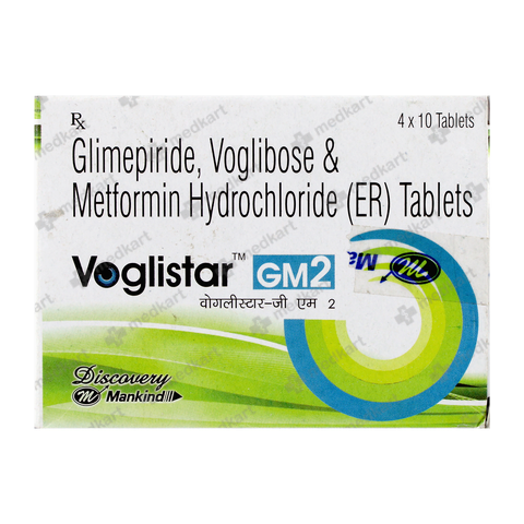 VOGLISTAR GM 2MG TABLET 10'S