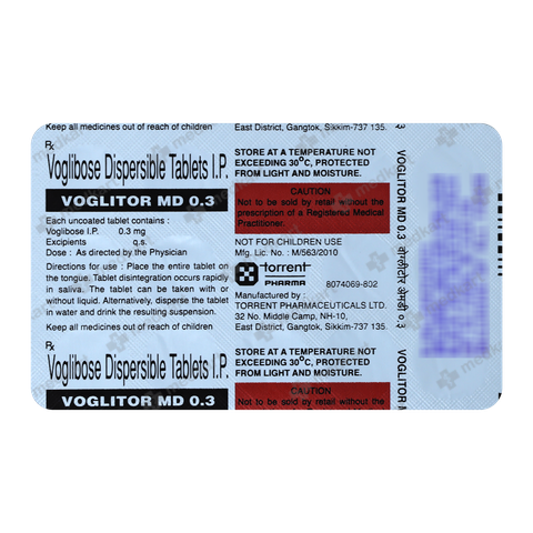 VOGLITOR MD 0.3MG TABLET 15'S