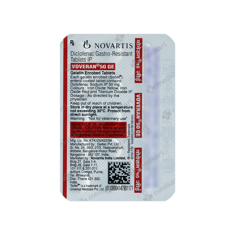 VOVERAN GE 50MG TABLET 15'S