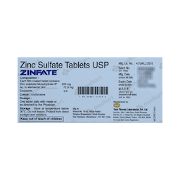 ZINFATE TABLET 10'S