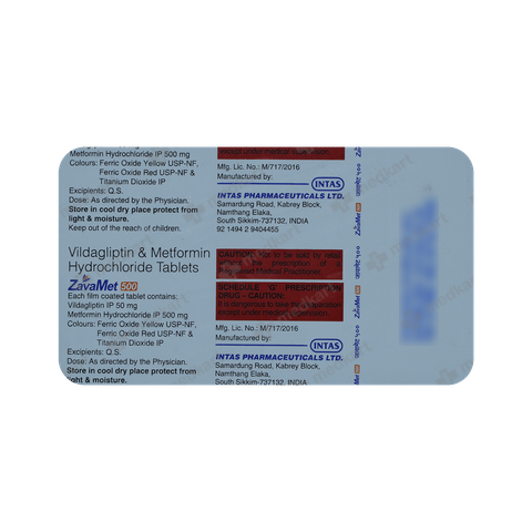 ZAVAMET 50/500MG TABLET 10'S