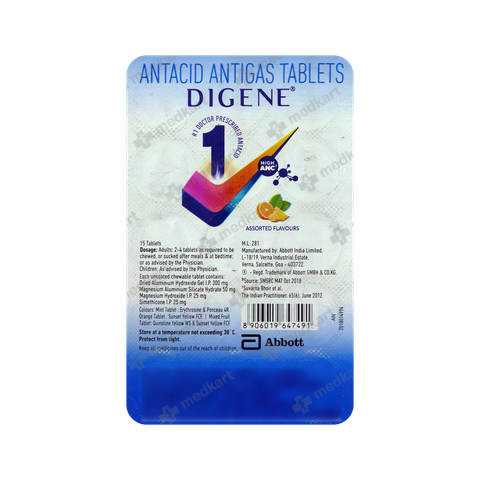 DIGENE ASSORETED TABLET 15'S