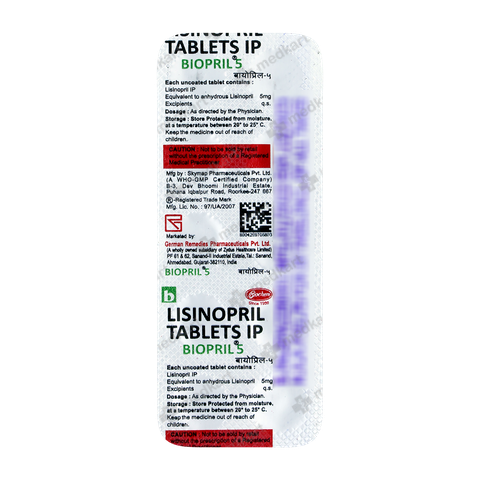 BIOPRIL 5MG TABLET 10'S