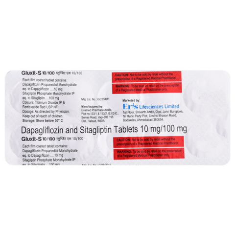 GLUXIT S 10/100MG TABLET 10'S