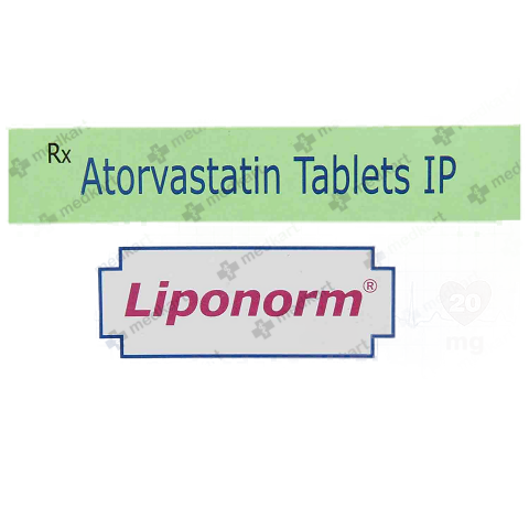 LIPONORM 20MG TABLET 15'S