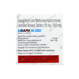 UDAPA M XR 10/500MG TABLET 10'S