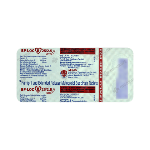 BPLOC R 25/2.5MG TABLET 10'S