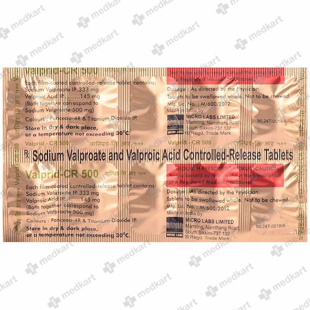 VALPRID CR 500MG TABLET 10'S