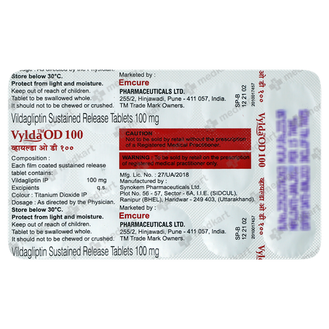 VYLDA OD 100MG TABLET 10'S