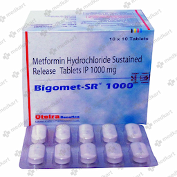 BIGOMET SR 1000MG TABLET 10'S