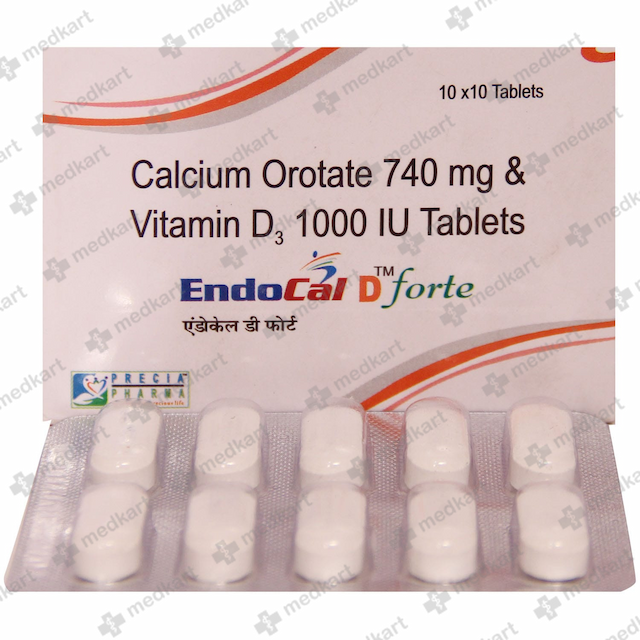 ENDOCAL D FORTE TABLET 10'S