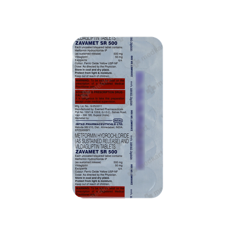 ZAVAMET SR 500MG TABLET 10'S