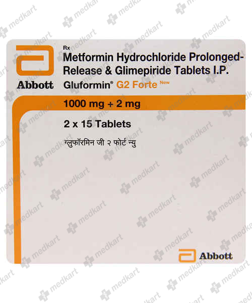 GLUFORMIN G 2MG FORTE TABLET 10'S