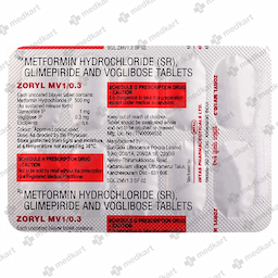 ZORYL MV 1/0.3MG TABLET 10'S