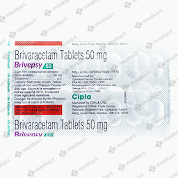 BRIVEPSY 50MG TABLET 14'S