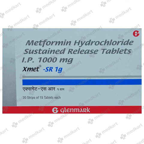 XMET SR 1000MG TABLET 15'S