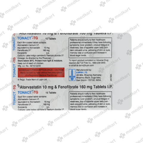 TONACT TG 10MG TABLET 15'S