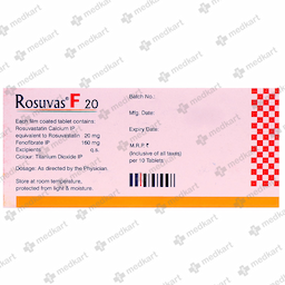 ROSUVAS F 20MG TABLET 10'S