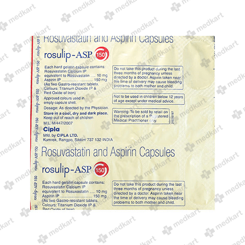 ROSULIP ASP 10/150MG CAPSULE 15'S