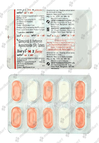 ISRYL M 2MG FORTE TABLET 10'S