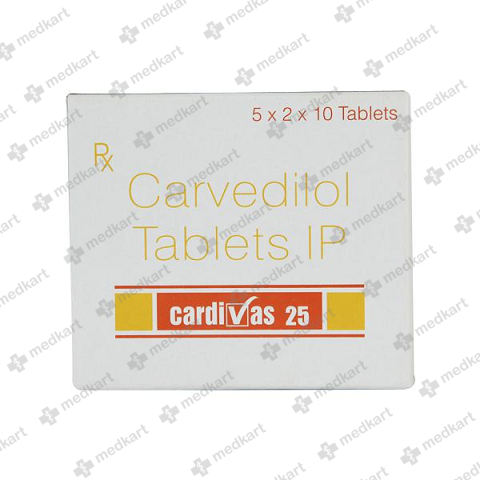 CARDIVAS 25MG TABLET 10'S