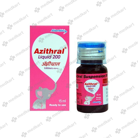 AZITHRAL 200MG SYRUP 15 ML