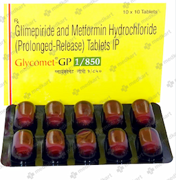 GLYCOMET GP 1/850MG TABLET 10'S