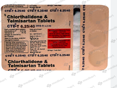 CTD T 6.25/40MG TABLET 15'S