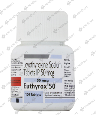 EUTHYROX 50MCG TABLET 100'S