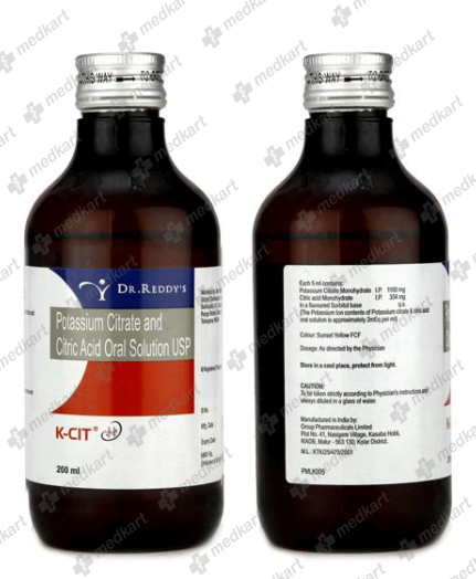 K CIT SYRUP 200 ML