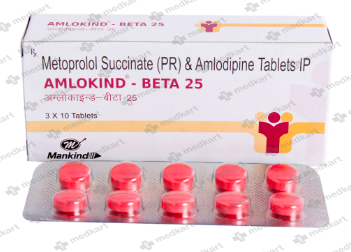 AMLOKIND BETA 25MG TABLET 10'S