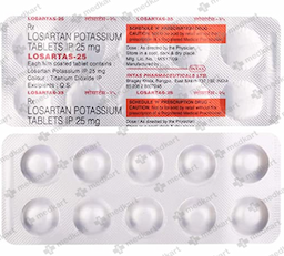 LOSARTAS 25MG TABLET 10'S