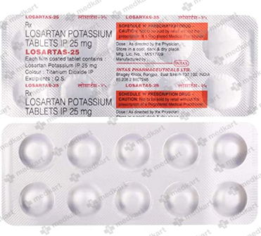 LOSARTAS 25MG TABLET 10'S