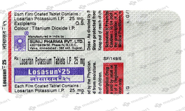 LOSASUN 25MG TABLET 10'S