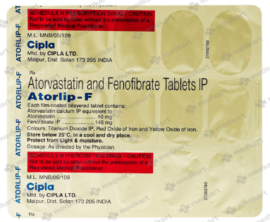 ATORLIP F TABLET 15'S